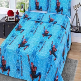 Bonsai Home Κουβερλί Μονό 160x240 Βαμβακερό Περκάλι 160 TC  – Spiderman Γαλάζιο