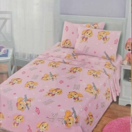 Bonsai Home Κουβερλί Μονό 160x240 Βαμβακερό Περκάλι 160 TC  – Paw Patrol Ροζέ
