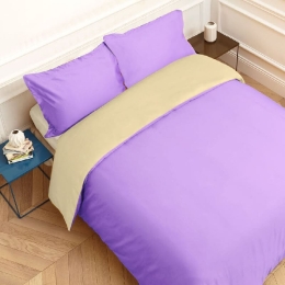 Ariete Casa Σετ Σεντόνια Βαμβακοσατέν 250 TC Υπέρδιπλα 220x240 Oxford Satin Λιλά/Μπεζ