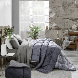Amo la Casa Πάπλωμα Super Soft Μονό 170Χ250 - Bicolor Γκρι/Μπλε