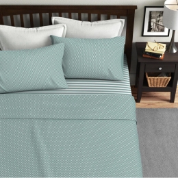 Ariete Casa Σετ Σεντόνια Υπέρδιπλο 220×240 - Ριγέ/Πουά Καφέ
