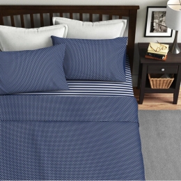 Ariete Casa Σετ Παπλωματοθήκη Μονή 160x240 - Ριγέ/Πουά Μπλε