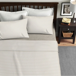 Ariete Casa Σετ Παπλωματοθήκη Μονή 160×240 - Zig Zag Μπεζ