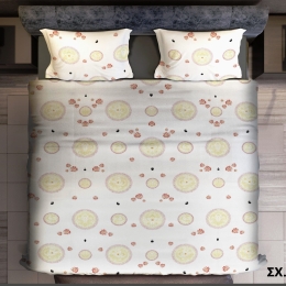 Ariete Casa Σετ Σεντόνια Υπέρδιπλα 220x240 Microfiber - DISON Εκρού