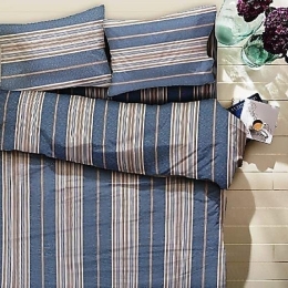 Isadore Lorraine Σετ Παπλωματοθήκη King Size Βαμαβκοσατέν 235×265 – AVI Μπλε Ραφ