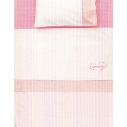 Σετ Σεντόνια Bebe Colorful 120x170 - 30x40 Ροζ