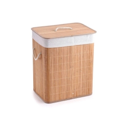 Chios Hellas Καλάθι Απλύτων Bamboo με Καπάκι 60lt Sonoma 41x31x56 cm