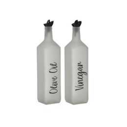 Inart Δοχείο Λαδιού/Ξυδιού Γυάλινο με Ροή 750ml