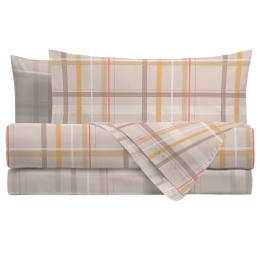 Amo la Casa Σετ Σεντόνια King Size Βαμβακερά Percale με Λάστιχο 240X290 – Damien Μπεζ