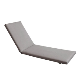 Sunlounger μαξιλάρι ξαπλώστρας textilene γκρι με φερμουάρ 60x196x7 εκ
