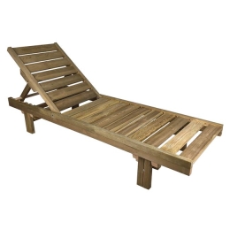 Lugano ξαπλώστρα ξύλινη φυσικής απόχρωσης 68x200x32 εκ     