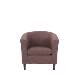 Boga ρετρό πολυθρόνα με καφέ ύφασμα 75x73x74 εκ
