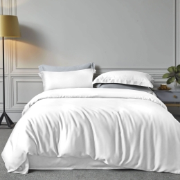 Bamboo λευκό σετ σεντόνια 250x270 εκ