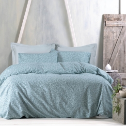 Melrose πράσινο σετ σεντόνια flannel με λάστιχο 165x205 συν 25 εκ 
