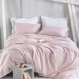 Melrose ροζ σετ σεντόνια flannel με λάστιχο 165x205 συν 25 εκ 