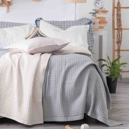 Lexy κουβέρτα πικέ γκρι 160x240 εκ