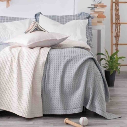 Lexy κουβέρτα πικέ λευκή 230x250 εκ