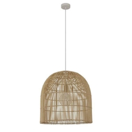 Φωτιστικό κρεμαστό μονόφωτο max από rattan 50x50 εκ
