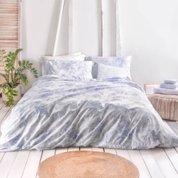 Lucette μπλε ζεύγος μαξιλαροθήκες 50x70 εκ