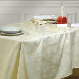 Jasmine τραπεζομάντηλο σατέν ζακάρ εκρού 140x140 εκ