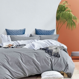 Bolton γκρι απόχρωσης σετ κουβερλί εμπριμέ spirit 220x240 εκ