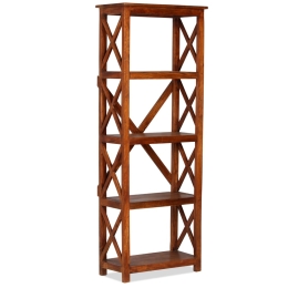 Ραφιέρα από μασίφ ξύλο ακακίας 60x30x160 εκ