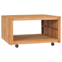 Τραπεζάκι σαλονιού από μασίφ ξύλο teak 80x80x40 εκ