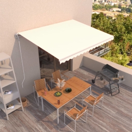 Τέντα Συρόμενη Αυτόματη Κρεμ 450 x 300 εκ.