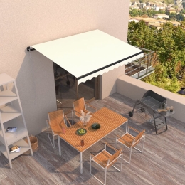 Τέντα Συρόμενη Χειροκίνητη Κρεμ 350 x 250 εκ.