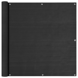 Διαχωριστικό Βεράντας Ανθρακί 120 x 600 εκ. από HDPE