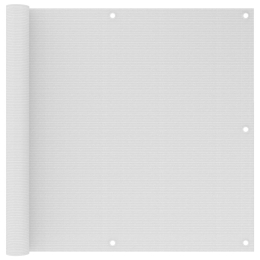 Διαχωριστικό Βεράντας Λευκό 90 x 500 εκ. από HDPE 
