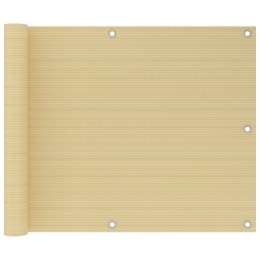 Διαχωριστικό Βεράντας Μπεζ 75 x 500 εκ. από HDPE