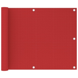 Διαχωριστικό Βεράντας Κόκκινο 75 x 500 εκ. από HDPE