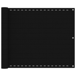Διαχωριστικό Βεράντας Μαύρο 75x600 εκ. από HDPE