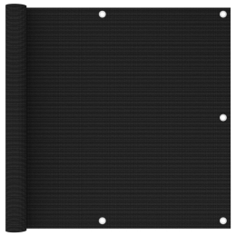 Διαχωριστικό Βεράντας Μαύρο 90 x 500 εκ. από HDPE