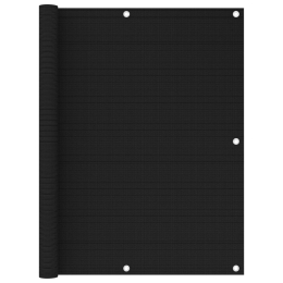 Διαχωριστικό Βεράντας Μαύρο 120 x 500 εκ. από HDPE