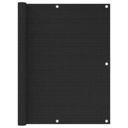 Διαχωριστικό Βεράντας Μαύρο 120 x 600 εκ. από HDPE