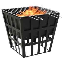 Τζάκι εξωτερικού χώρου από ατσάλι με σχάρα BBQ 34x34x48 εκ