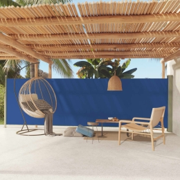 Σκίαστρο Πλαϊνό Συρόμενο Βεράντας Μπλε 160 x 600 εκ.