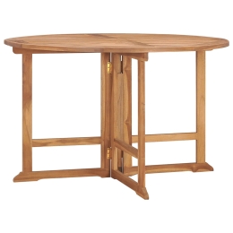 Τραπέζι κήπου πτυσσόμενο από μασίφ ξύλο teak 110x75 εκ