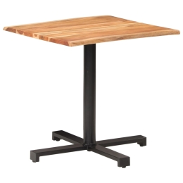 Τραπέζι bistro live edge από μασίφ ξύλο ακακίας 80x80x75 εκ