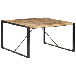 Τραπέζι από ακατέργαστο ξύλο μάνγκο 140x140x75 εκ