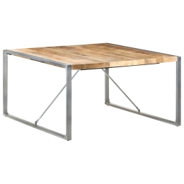 Τραπέζι από ακατέργαστο ξύλο μάνγκο 140x140x75 εκ