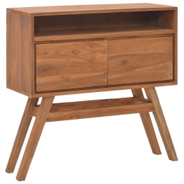 Τραπέζι κονσόλα από μασίφ ξύλο teak 80x30x80 εκ