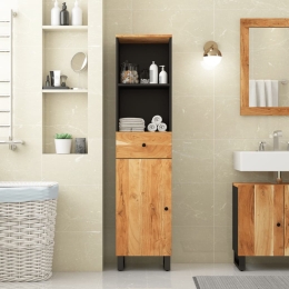 Ντουλάπι μπάνιου από μασίφ ξύλο ακακίας 38x33x160 εκ