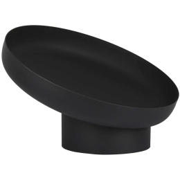 Esschert Design τζάκι εξωτερικού χώρου κεκλιμένο από μαύρο ατσάλι 60x56x38 εκ