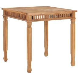 Τραπέζι κήπου τετράγωνο από μασίφ ξύλο teak 80x80x80 εκ