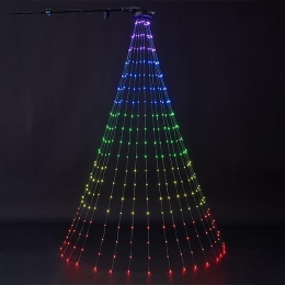 342 led χταπόδι IP44 mini led RGBW με έλεγχο προγράμματος μέσω εφαρμογής και πράσινο πλακέ καλώδιο 190 εκ