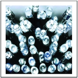100 Led λαμπάκια IP44 με επεκτεινόμενο πράσινο καλώδιο και ψυχρό λευκό φως 5μ