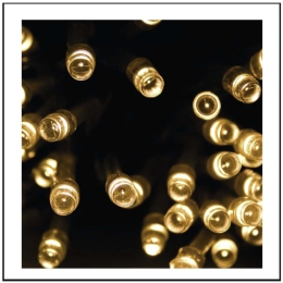 100 Led IP44 με πράσινο επεκτεινόμενο καουτσούκ καλώδιο και soft white φως 10μ